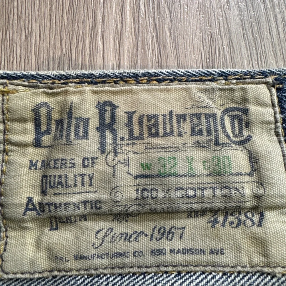 Vintage Polo Ralph Lauren‎ Jeans Men's 32 Baggy Relaxed Light Wash Actual 36x33